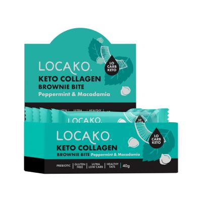 Locako Keto Collagen Brownie Bite Peppermint & Macadamia 40g x 15 Display